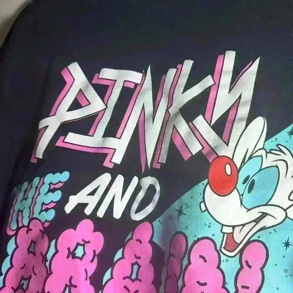 Pinky and the Brain Tee Shirt Long Sleeve Cotton Large Warner Brothers - Picture 6 of 14